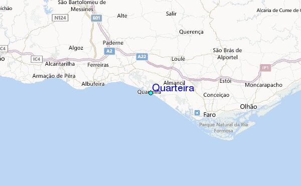 Quarteira Tide Station Location Map