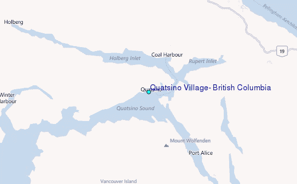 Quatsino Village, British Columbia Tide Station Location Map