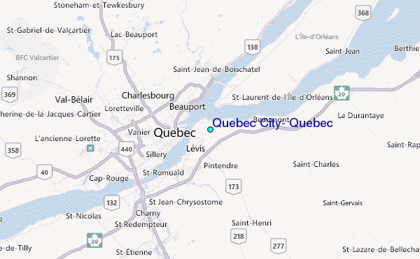 Quebec City, Quebec Tide Station Location Map