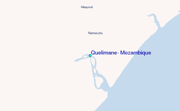 Quelimane, Mozambique Tide Station Location Map