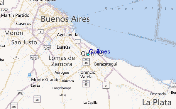 Quilmes Tide Station Location Map