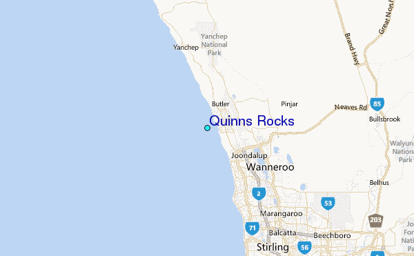Quinns Rocks Tide Station Location Map