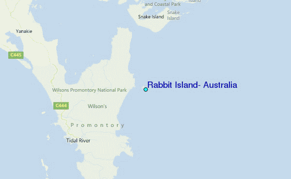 Rabbit Island, Australia Tide Station Location Map