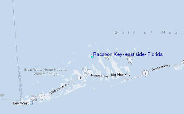 Raccoon Key, east side, Florida Tide Station Location Map