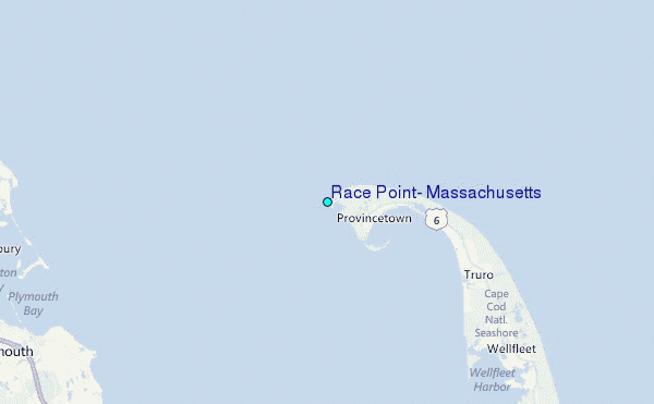 Race Point, Massachusetts Tide Station Location Map