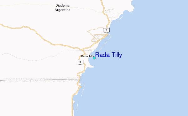 Rada Tilly Tide Station Location Map