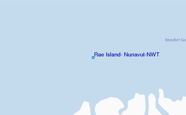 Rae Island, Nunavut/NWT Tide Station Location Map