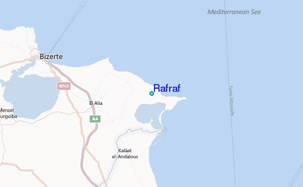 Rafraf Tide Station Location Map