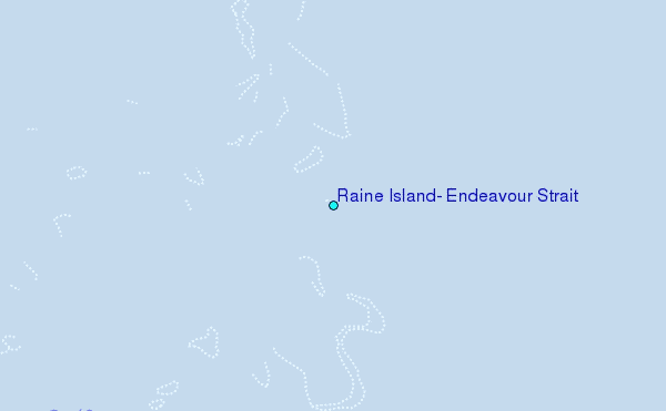 Raine Island, Endeavour Strait Tide Station Location Map