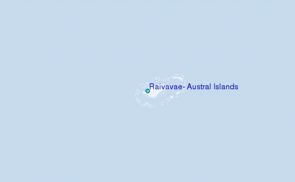 Raivavae, Austral Islands Tide Station Location Map