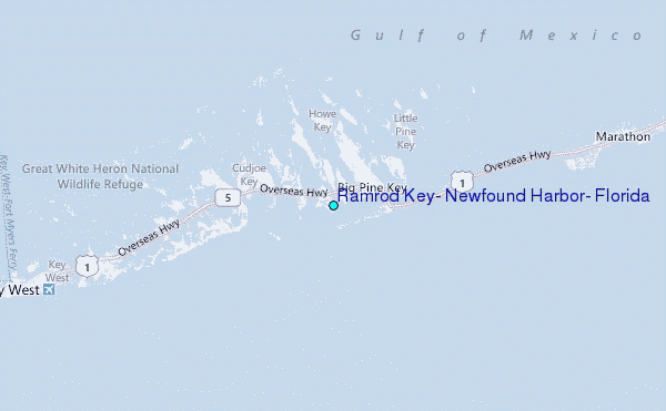 Ramrod Key, Newfound Harbor, Florida Tide Station Location Map