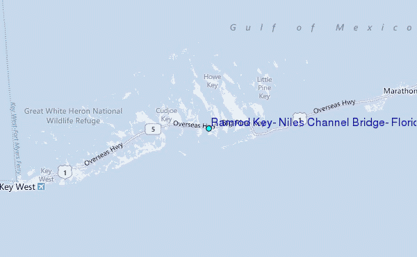 Ramrod Key, Niles Channel Bridge, Florida Tide Station Location Map