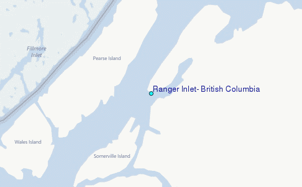 Ranger Inlet, British Columbia Tide Station Location Map