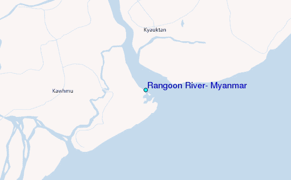 Rangoon River, Myanmar Tide Station Location Map