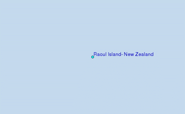 Raoul Island, New Zealand Tide Station Location Map