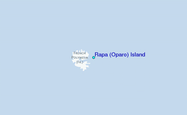 Rapa (Oparo) Island Tide Station Location Map