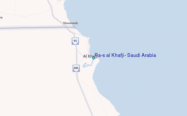 Ra's al Khafji, Saudi Arabia Tide Station Location Map