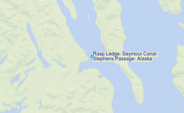 Rasp Ledge, Seymour Canal, Stephens Passage, Alaska Tide Station Location Map