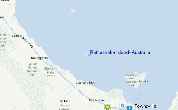 Rattlesnake Island, Australia Tide Station Location Map