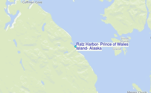 Ratz Harbor, Prince of Wales Island, Alaska Tide Station Location Map