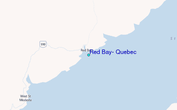 Red Bay, Quebec Tide Station Location Map