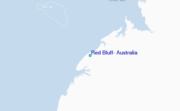 Red Bluff, Australia Tide Station Location Map