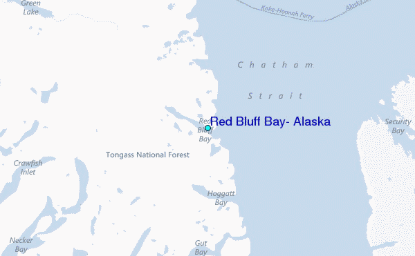 Red Bluff Bay, Alaska Tide Station Location Map