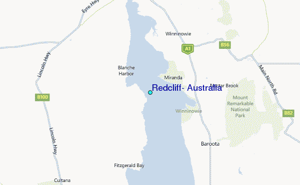 Redcliff, Australia Tide Station Location Map