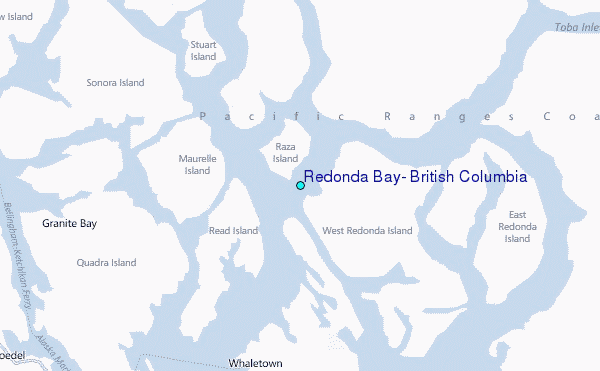 Redonda Bay, British Columbia Tide Station Location Map