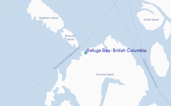 Refuge Bay, British Columbia Tide Station Location Map