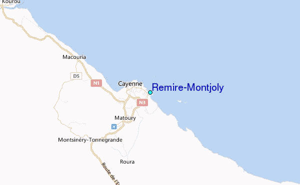 Remire-Montjoly Tide Station Location Map