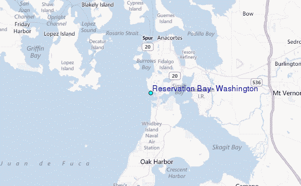 Reservation Bay, Washington Tide Station Location Map