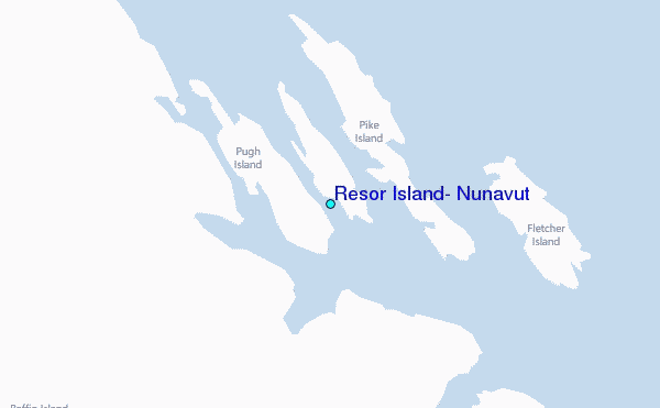 Resor Island, Nunavut Tide Station Location Map