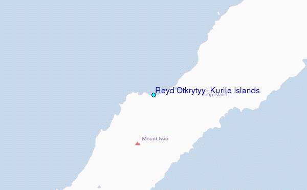 Reyd Otkrytyy, Kurile Islands Tide Station Location Map