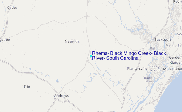 Rhems, Black Mingo Creek, Black River, South Carolina Tide Station Location Map