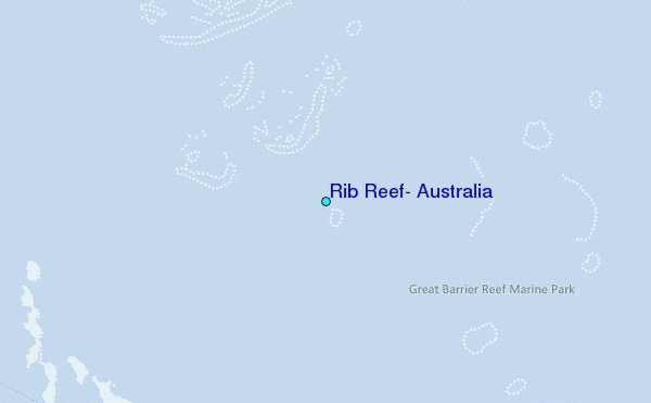 Rib Reef, Australia Tide Station Location Map