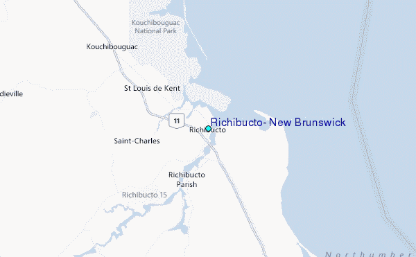 Richibucto, New Brunswick Tide Station Location Map