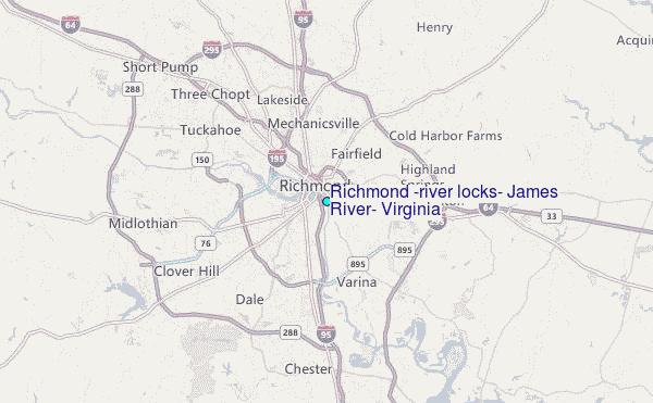 Richmond (river locks), James River, Virginia Tide Station Location Map