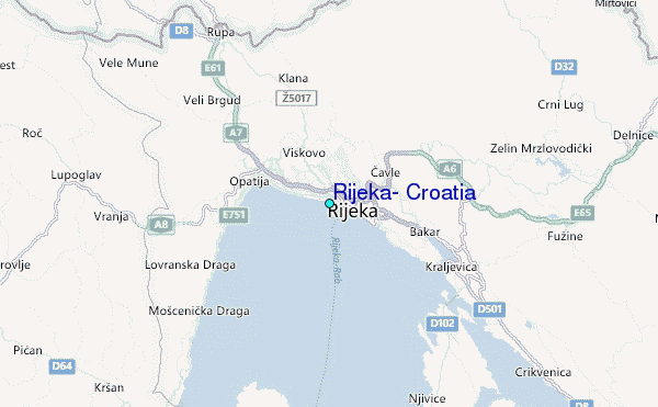 Rijeka, Croatia Tide Station Location Map