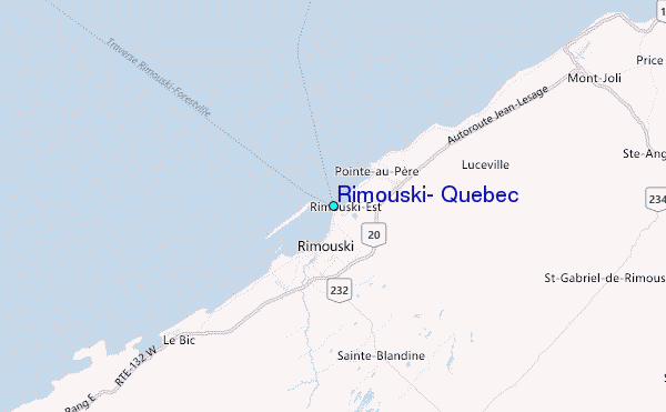Rimouski, Quebec Tide Station Location Map