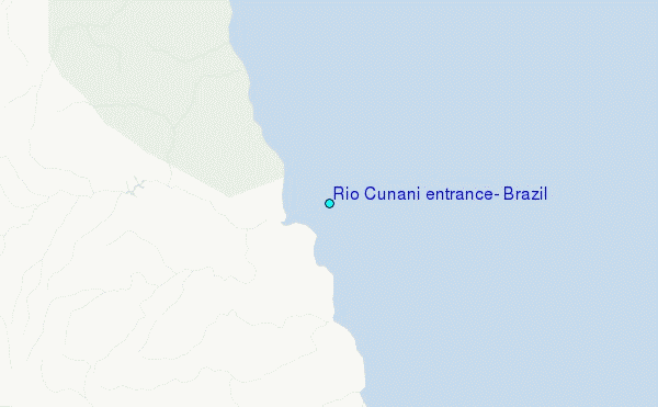 Rio Cunani entrance, Brazil Tide Station Location Map