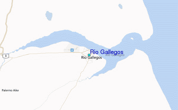 Río Gallegos Tide Station Location Map