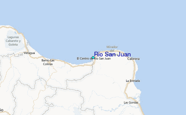 Rio San Juan Tide Station Location Map