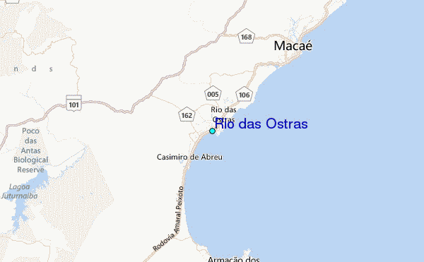 Rio das Ostras Tide Station Location Map