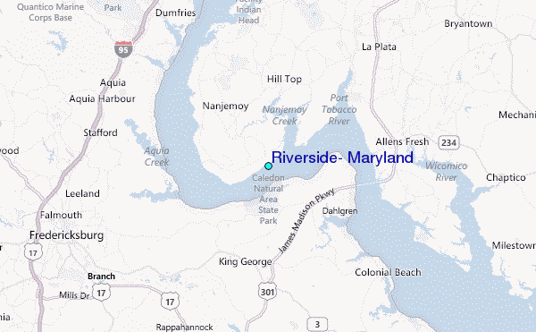 Riverside, Maryland Tide Station Location Map