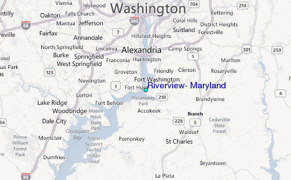 Riverview, Maryland Tide Station Location Map