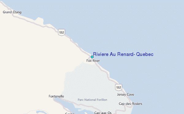 Riviere Au Renard, Quebec Tide Station Location Map