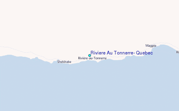 Riviere Au Tonnerre, Quebec Tide Station Location Map
