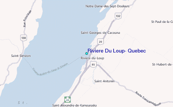 Riviere Du Loup, Quebec Tide Station Location Map