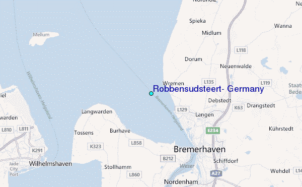 Robbensudsteert, Germany Tide Station Location Map